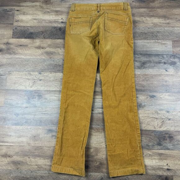 Prana Womens Corduroy Pants‎ Mustard Yellow 0 Retro Hippie y2k Boho - Picture 3 of 8